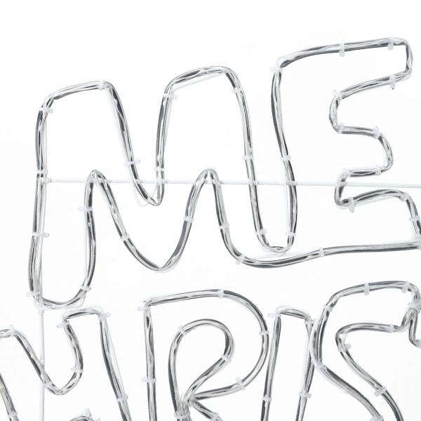 Weihnachtsschild mit 240 LEDs Mehrfarbig 100 x 50 cm PVC