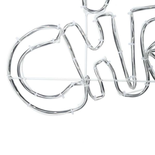 Weihnachtsschild mit 240 LEDs Mehrfarbig 100 x 50 cm PVC