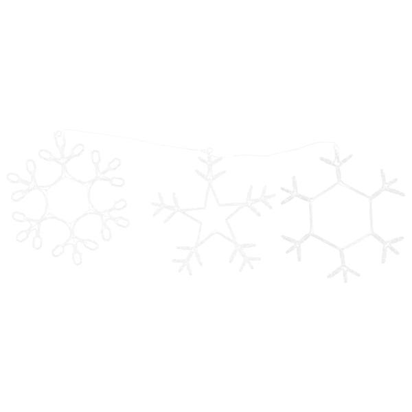 Weihnachts-Schneeflocke mit 252 LEDs Warmes Weiß 45 x 38 cm PVC