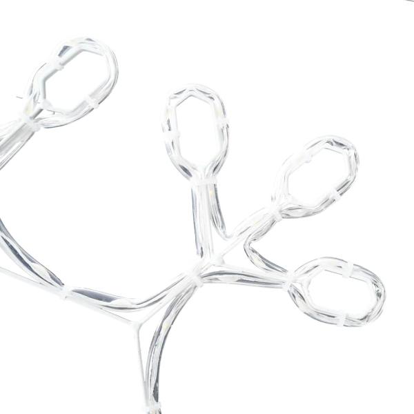 Weihnachts-Schneeflocke mit 252 LEDs Warmes Weiß 45 x 38 cm PVC