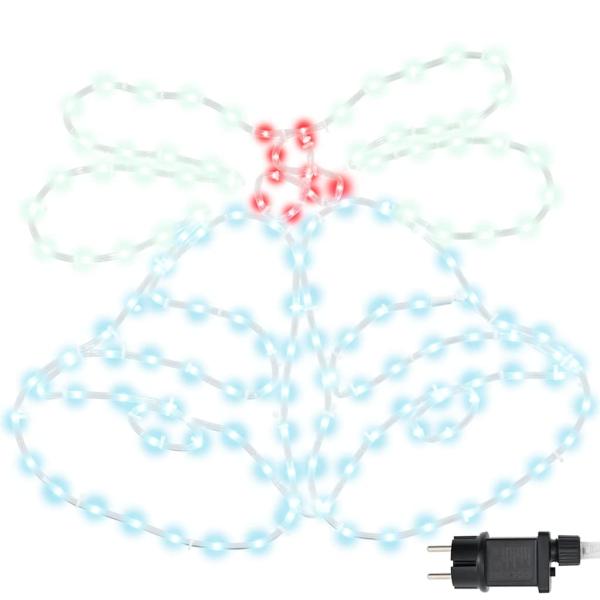 Weihnachtsglocke mit 144 LEDs Mehrfarbig 56 x 46 cm PVC