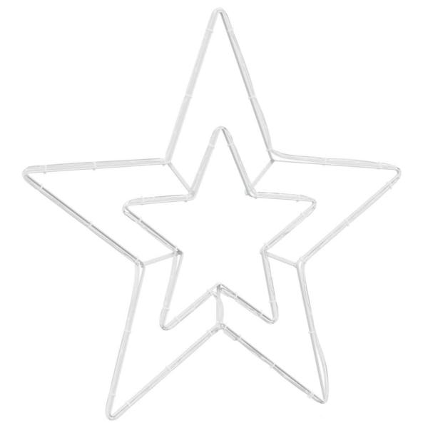 Weihnachtsstern Kalter Weiß 51.5 x 50 x 0.65 cm Eisen