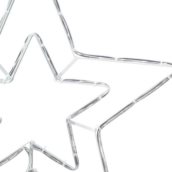 Weihnachtsstern Kalter Weiß 51.5 x 50 x 0.65 cm Eisen