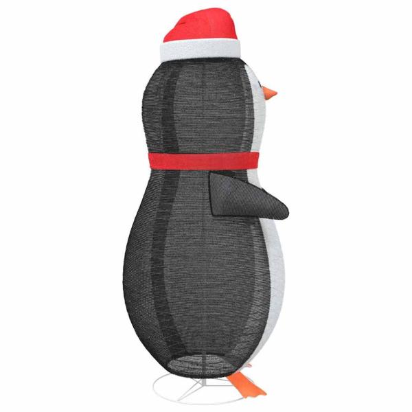 Schnee-Pinguin Figur Warmweiß 78 x 88 x 180 cm Stoff