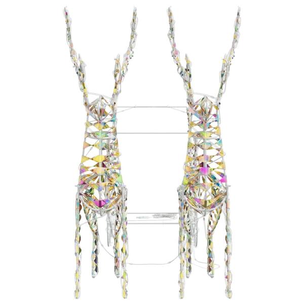 Rentier Zieh Schlitten Warmes Weiß 30 x 12 x 54,5 cm PET