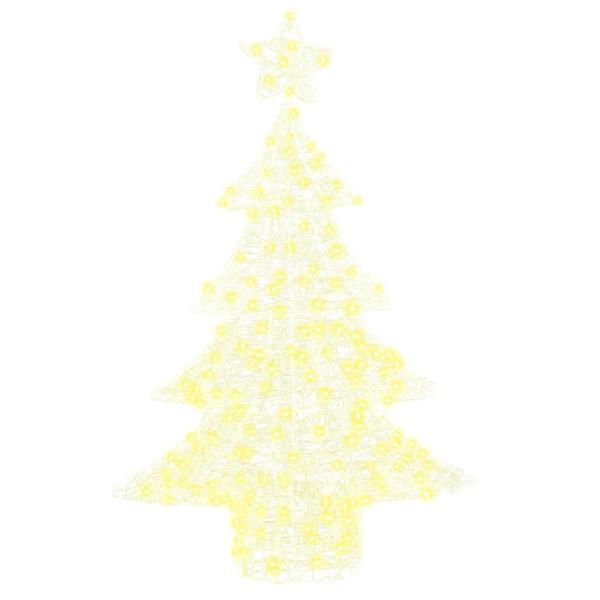 Weihnachtsbaum mit 100 LEDs Warmweiß 120 cm Acryl