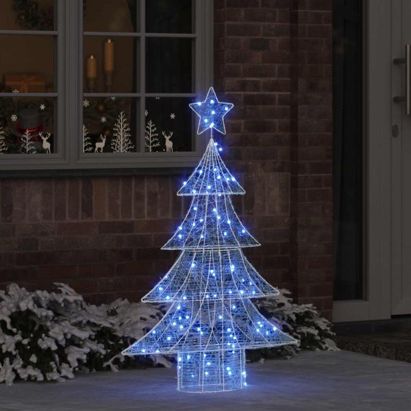 ARDEBO.de - Weihnachtsbaum mit 100 LEDs Blau 120 cm Acryl