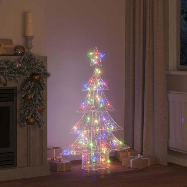 Weihnachtsbaum mit 100 LEDs Mehrfarbig 120 cm Acryl