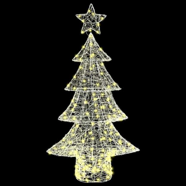 Weihnachtsbaum mit 160 LEDs Warmweiß 150 cm Acryl