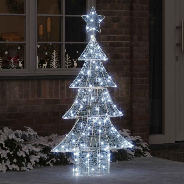 ARDEBO.de - Weihnachtsbaum mit 160 LEDs Kaltweiß 150 cm Acryl