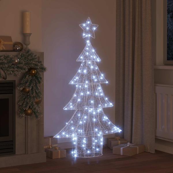 Weihnachtsbaum mit 160 LEDs Kaltweiß 150 cm Acryl