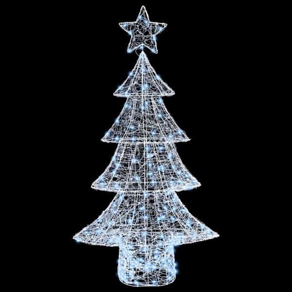 Weihnachtsbaum mit 160 LEDs Kaltweiß 150 cm Acryl