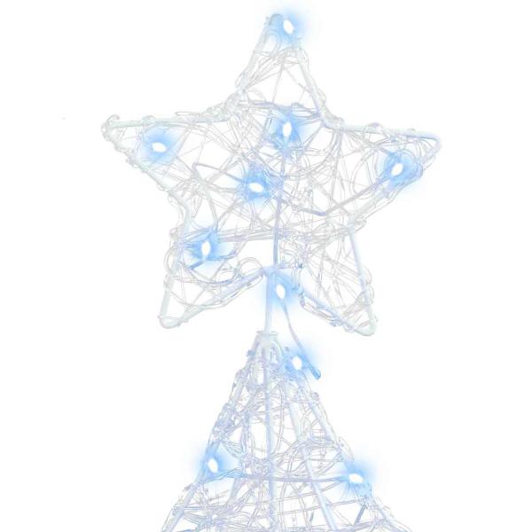 Weihnachtsbaum mit 160 LEDs Kaltweiß 150 cm Acryl