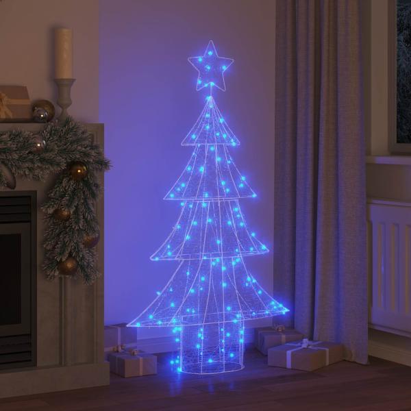 Weihnachtsbaum mit 160 LEDs Blau 150 cm Acryl