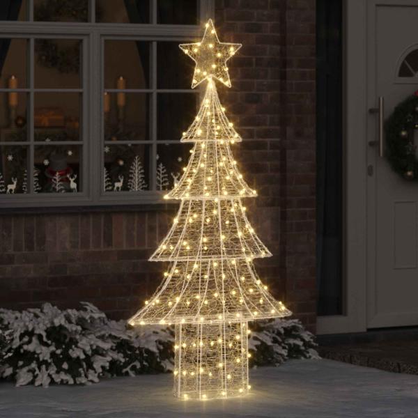 ARDEBO.de - Weihnachtsbaum mit 240 LEDs Warmweiß 180 cm Acryl