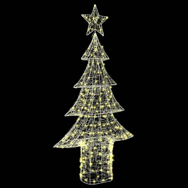 Weihnachtsbaum mit 240 LEDs Warmweiß 180 cm Acryl