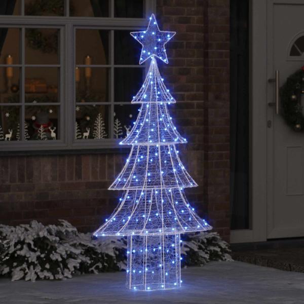 ARDEBO.de - Weihnachtsbaum mit 240 LEDs Blau 180 cm Acryl
