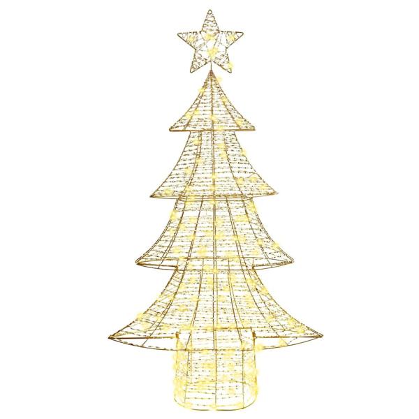 Weihnachtsbaum mit 160 LEDs Warmweiß 150 cm PET