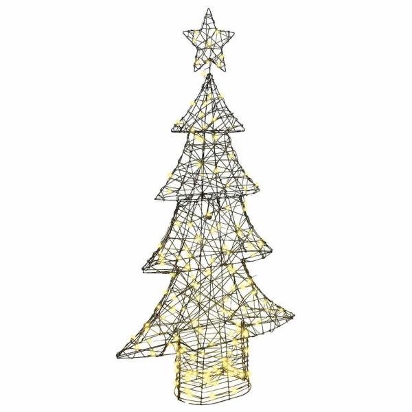 Weihnachtsbaum mit 160 LEDs Warmweiß 150 cm Rattan