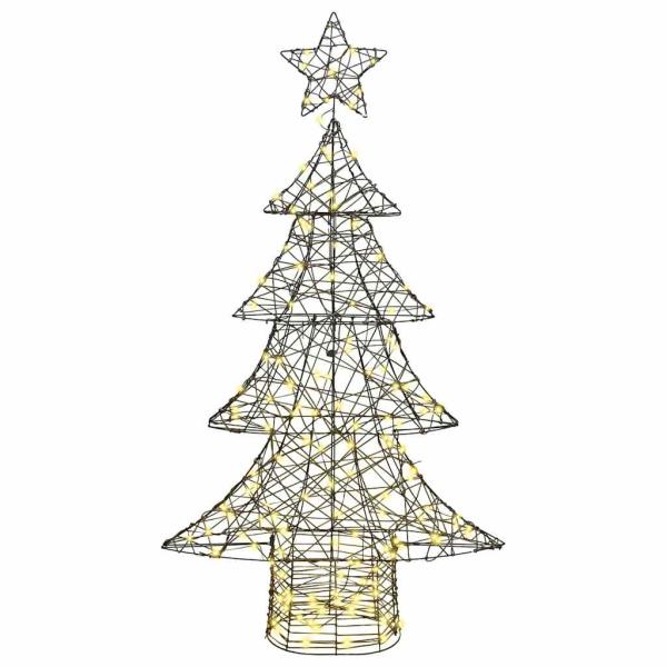 Weihnachtsbaum mit 160 LEDs Warmweiß 150 cm Rattan
