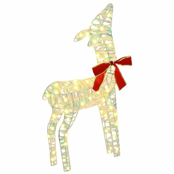 Rentiere Familie 3 pcs Warmweiß 128 cm PET