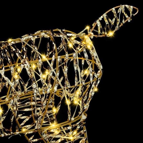 Rentiere Familie 3 pcs Warmweiß 128 cm PET