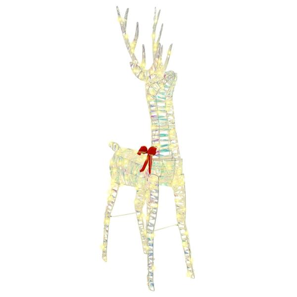 Rentier Zieh Schlitten Warmweiß 120 cm 55 cm PET