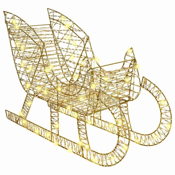 Rentier Zieh Schlitten Warmweiß 120 cm 55 cm PET