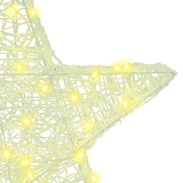 3D Stern mit 50 LEDs Warmweiß 55 x 53,5 x 10 cm Acryl