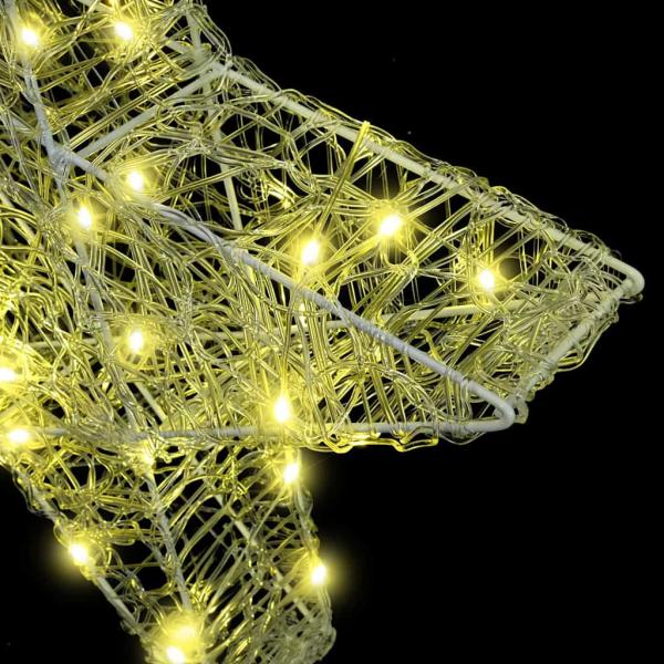 3D Stern mit 50 LEDs Warmweiß 55 x 53,5 x 10 cm Acryl