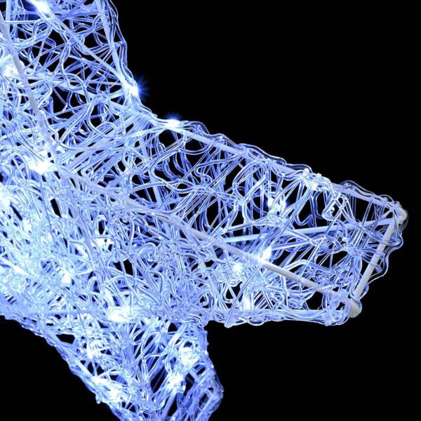 3D Stern mit 50 LEDs Kaltweiß 55 x 53,5 x 10 cm Acryl