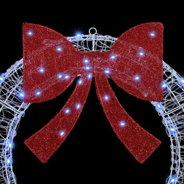 Kranz mit LED -Streifenleuchten Kaltweiß 75 cm Acryl