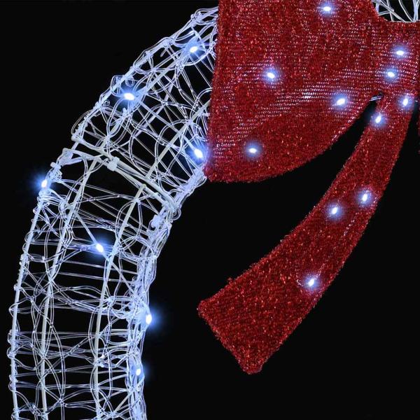 Kranz mit LED -Streifenleuchten Kaltweiß 75 cm Acryl