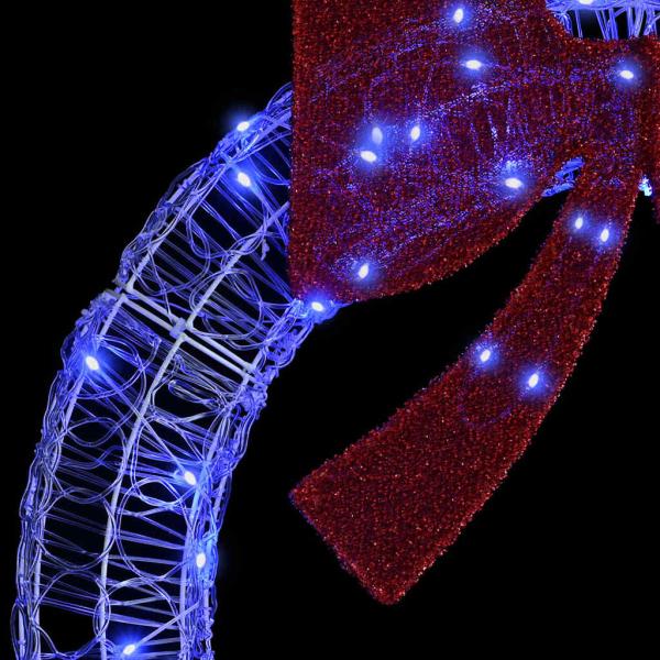 Kranz mit LED -Streifenleuchten Blau 75 cm Acryl