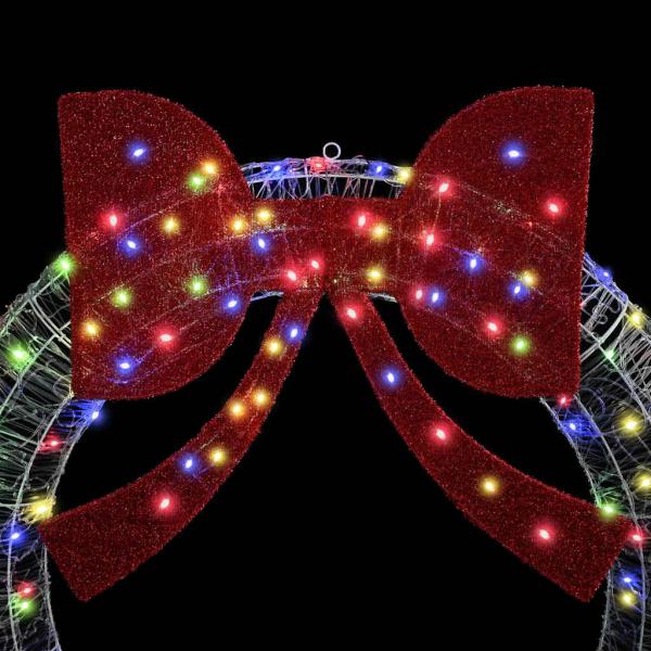 Kranz mit LED -Streifenleuchten Mehrfarbig 75 cm Acryl