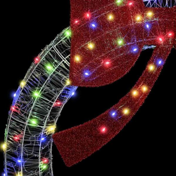 Kranz mit LED -Streifenleuchten Mehrfarbig 75 cm Acryl