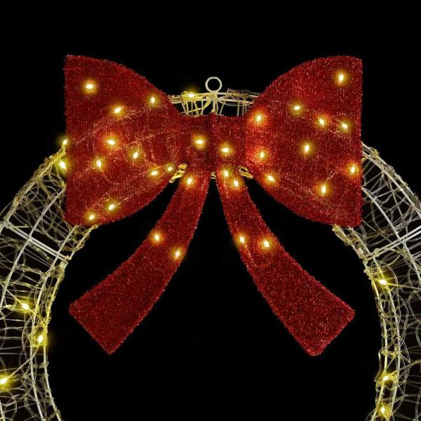 Kranz mit LED -Streifenleuchten Warmweiß 120 cm Acryl