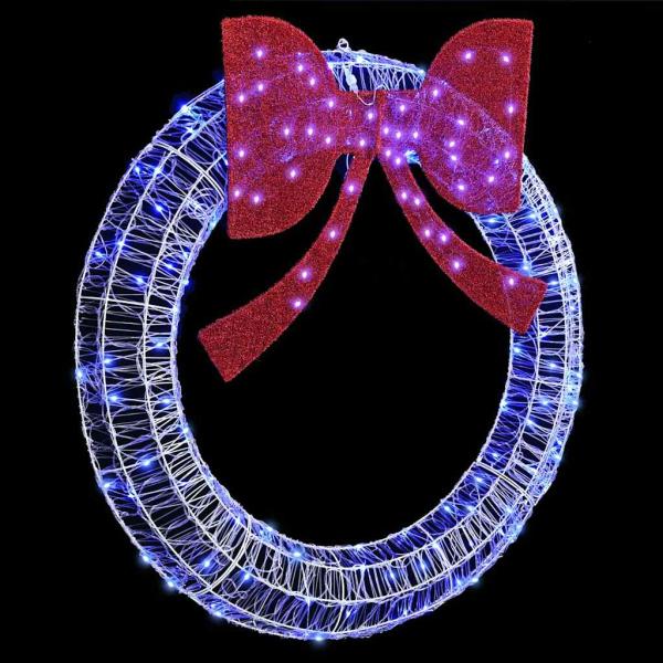 Kranz 150 LEDs Blau 120 cm Acryl