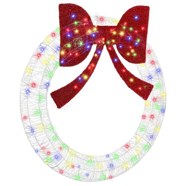 Kranz mit LED -Streifenleuchten Mehrfarbig 120 cm Acryl