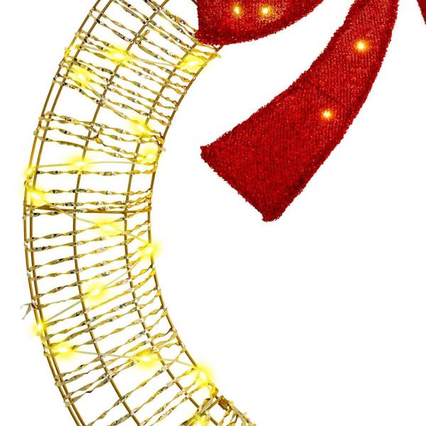 Kranz mit 80 LEDs Warmweiß 90 cm PET