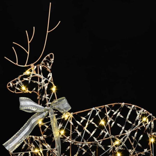 LED Rentiere mit 60 LEDs 3 pcs Warmes Weiß PET