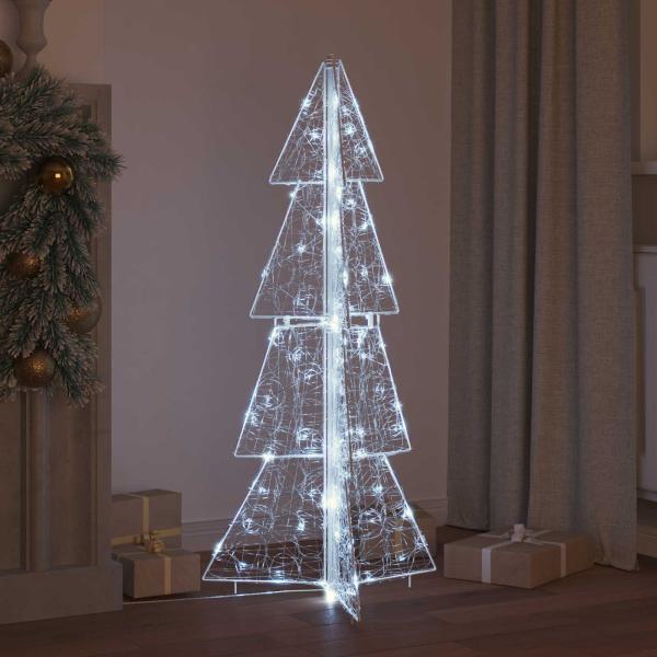 Weihnachtsbaum mit 100 LEDs Kalter Weiß 120 cm Acryl