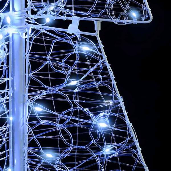 Weihnachtsbaum mit 100 LEDs Kalter Weiß 120 cm Acryl