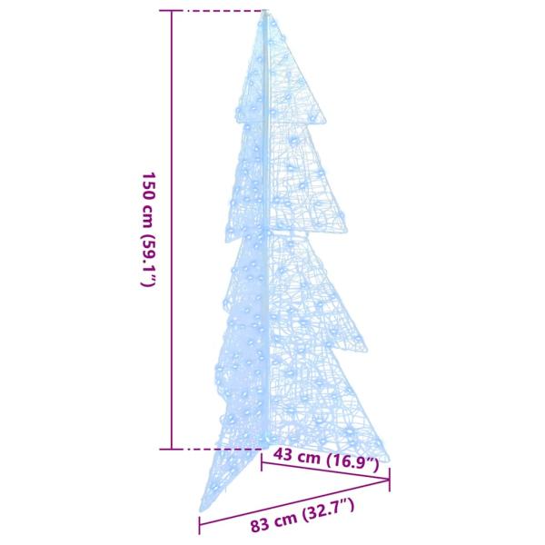 Weihnachtsbaum mit 160 LEDs Kalter Weiß 150 cm Acryl