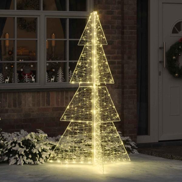 ARDEBO.de - Weihnachtsbaum mit 240 LEDs Warmes Weiß 180 cm Acryl