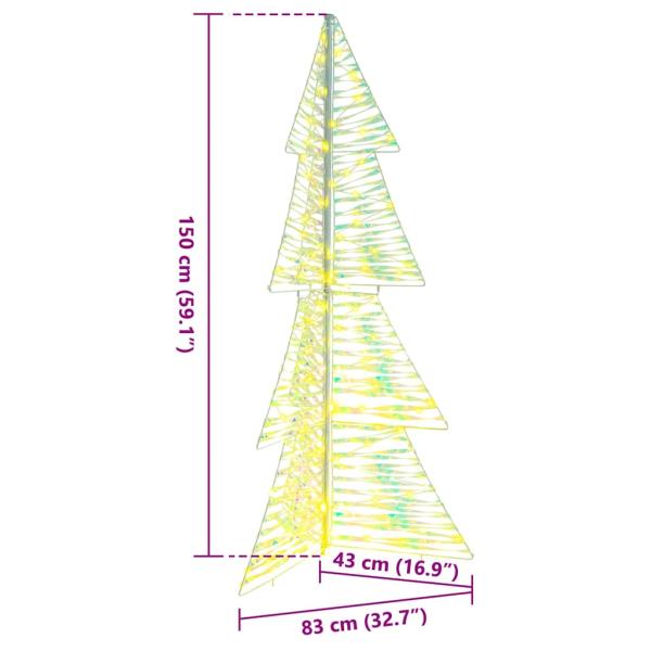 ARDEBO.de - Weihnachtsbaum mit 160 LEDs Warmes Weiß 150 cm PET