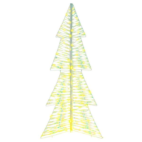 Weihnachtsbaum mit 160 LEDs Warmes Weiß 150 cm PET