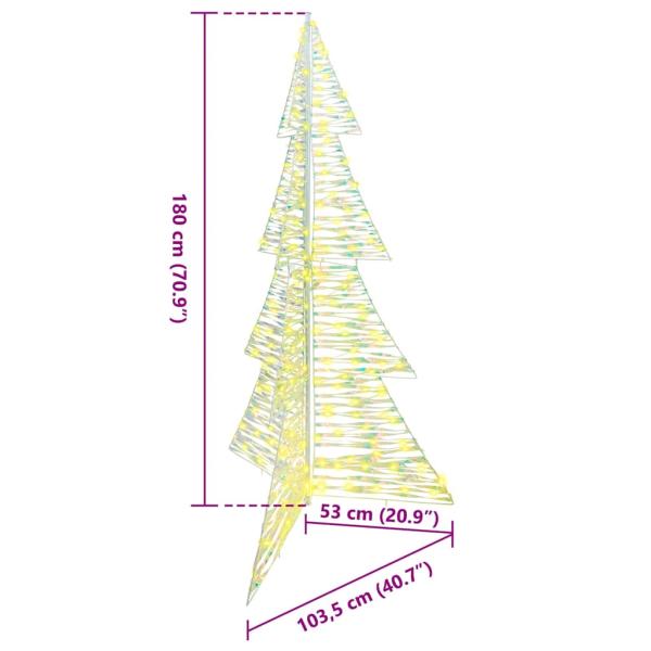 Weihnachtsbaum mit 240 LEDs Warmes Weiß 180 cm PET