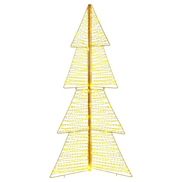 Weihnachtsbaum mit 160 LEDs Warmes Weiß 150 cm PET