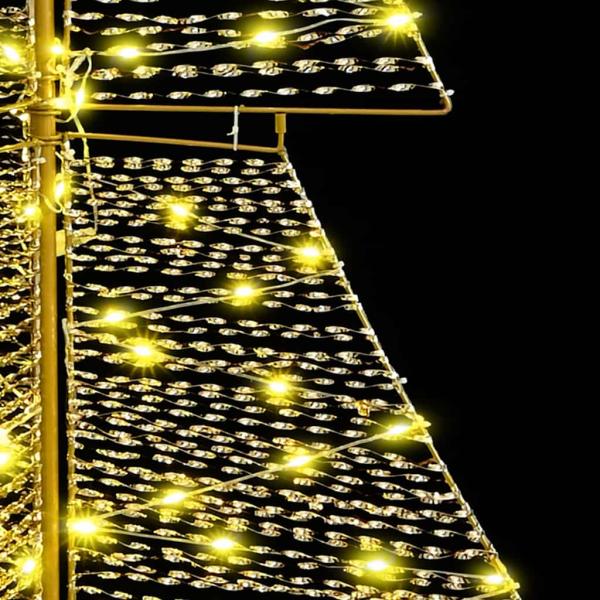 Weihnachtsbaum mit 240 LEDs Warmes Weiß 180 cm PET